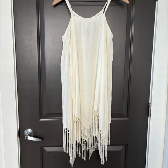 Amuse Society Lilah Ivory Fringe Shift Dress with Tassels Coastal Cowgirl Vibes - Picture 8 of 10
